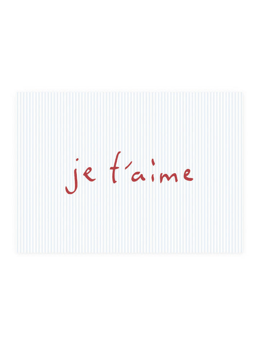 Postkarte 'je t'aime'