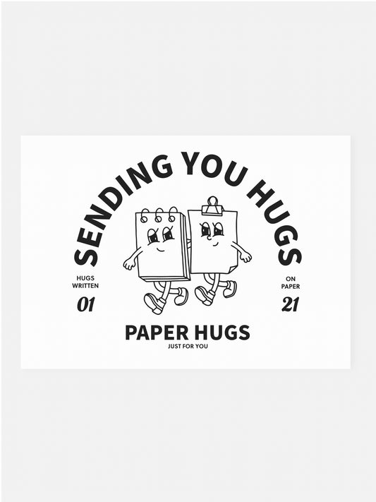 Postkarte 'paper hugs'