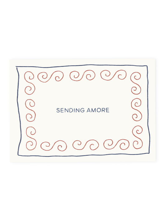 Postkarte 'SENDING AMORE' (Risographie)