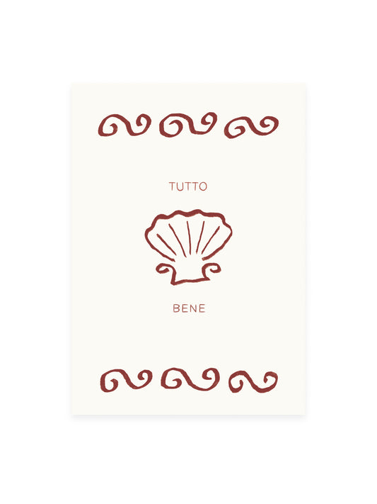 Postkarte 'tutto bene' (Risographie)