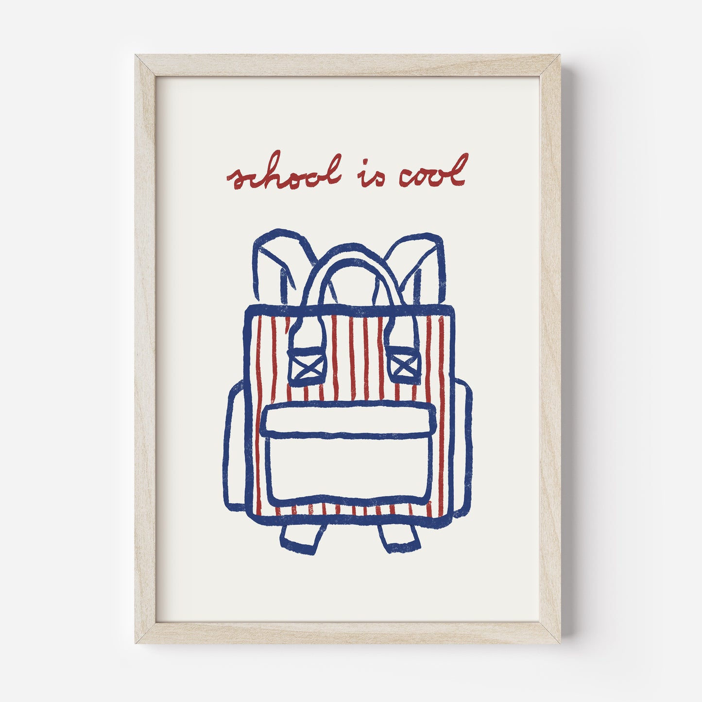 Poster 'school is cool' (Risographie)