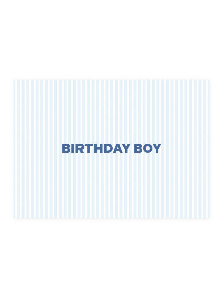 Postkarte 'BIRTHDAY BOY'