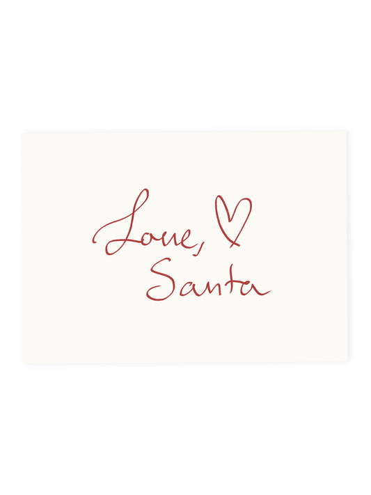 Postkarte 'Love, Santa' (Risographie)