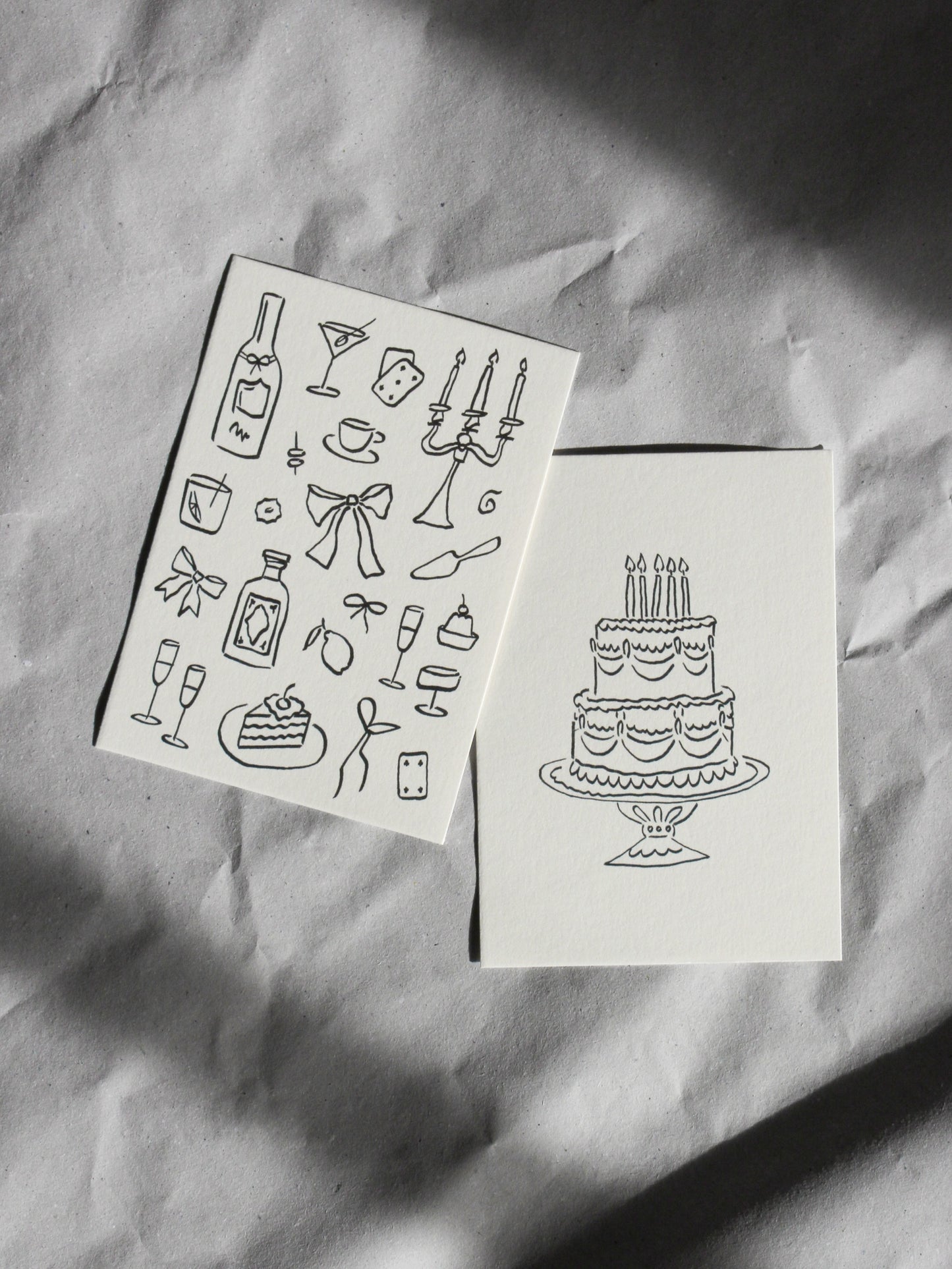 Postkarte Torte (Risographie)