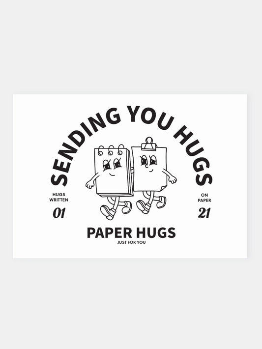 Postkarte 'paper hugs'